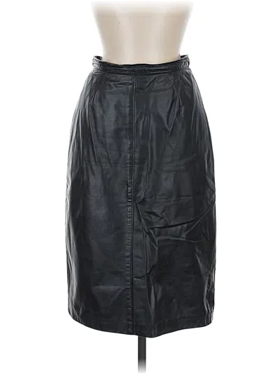 Pre-owned Bagatelle Faux Leather Skirt In Black