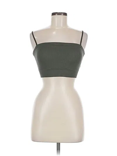 Pre-owned Uniqlo Tank Top Green Strapless Neckline Tops