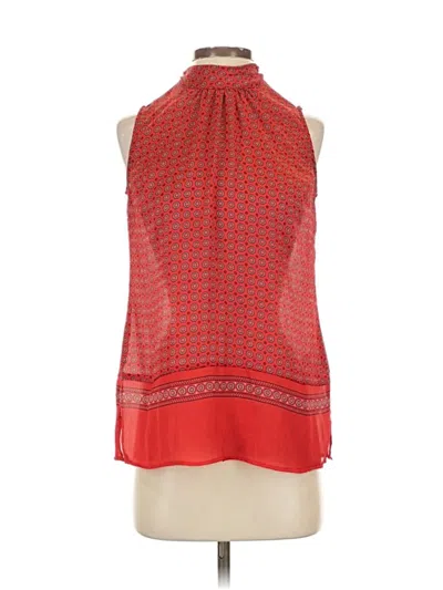 Pre-owned New York And Company Sleeveless Blouse In Red