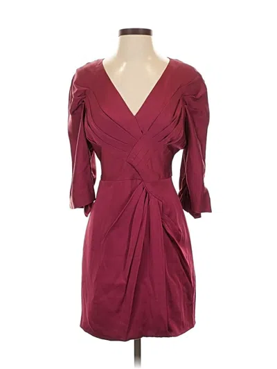 Pre-owned Bcbgmaxazria Cocktail Dress In Burgundy
