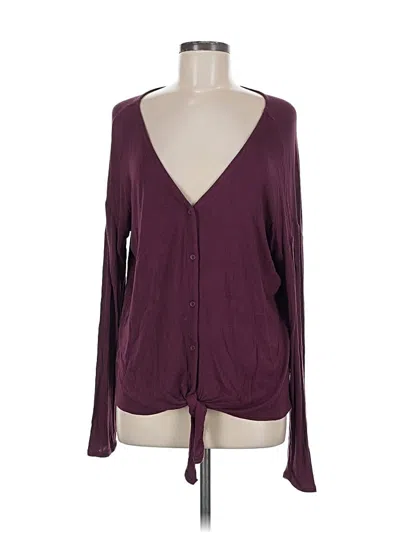 Pre-owned 14th & Union Long Sleeve T-shirt In Burgundy