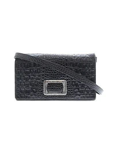 Pre-owned Brighton Leather Crossbody Bag In Black