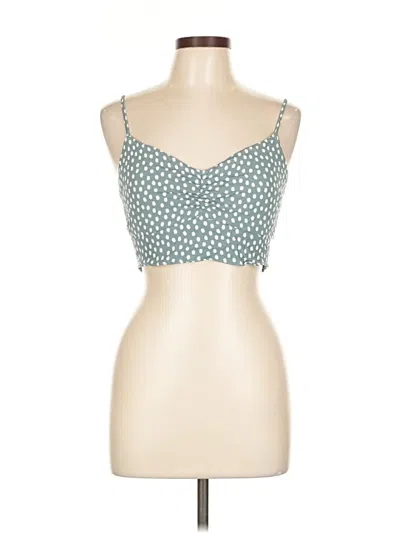 Pre-owned Abercrombie & Fitch Sleeveless Top Teal Sweetheart Neckline Tops In Blue