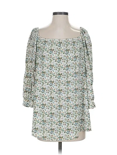 Pre-owned Hayden 3/4 Sleeve Blouse In Blue