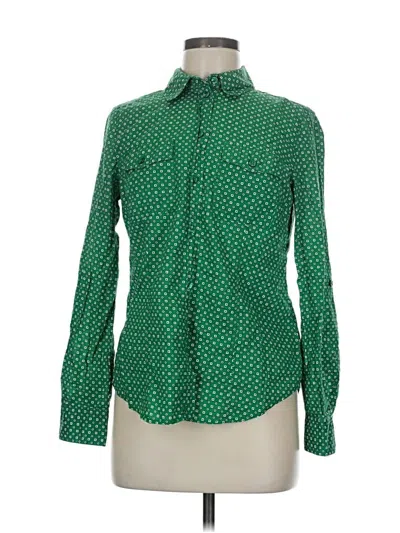 Pre-owned Michael Michael Kors Long Sleeve Blouse In Green
