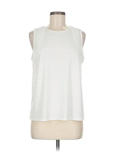 Pre-owned Banana Republic Factory Store Sleeveless Blouse In White