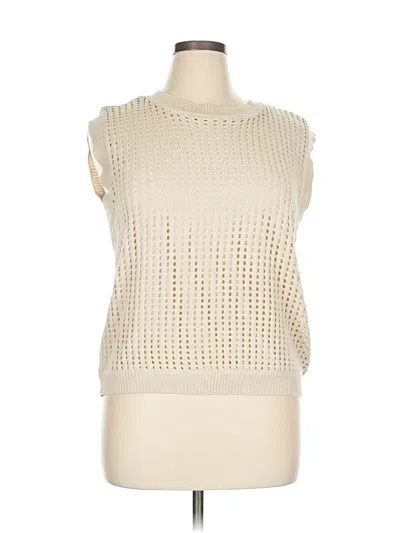 Pre-owned Nine Britton Sweater Vest In White