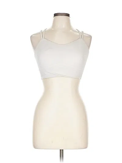 Pre-owned Lululemon Athletica Tank Top Ivory Halter Neckline Tops In White