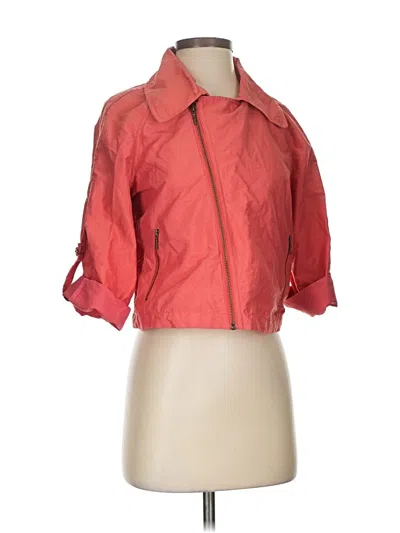 Pre-owned Cabi 3/4 Sleeve Button Down Shirt In Red