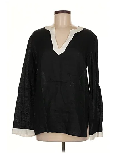 Pre-owned Polo Ralph Lauren Long Sleeve Blouse In Black