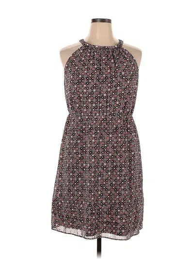 Pre-owned Ann Taylor Loft Outlet Casual Dress In Burgundy