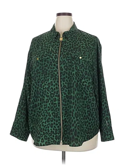 Pre-owned Michael Michael Kors Long Sleeve Blouse In Green