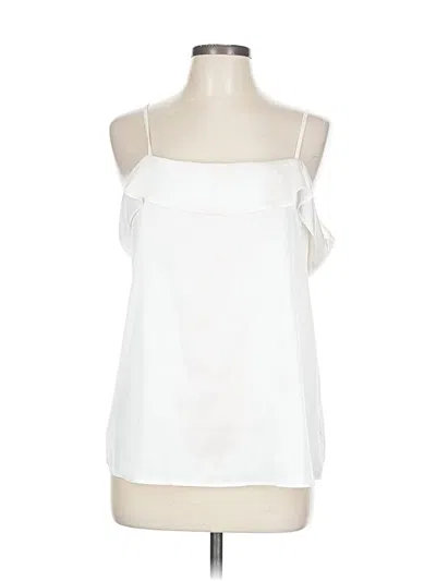 Pre-owned Express Sleeveless Blouse In White