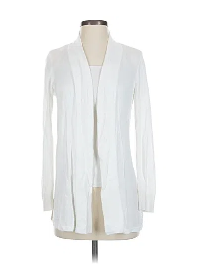 Pre-owned Chico's Cardigan Sweater In White