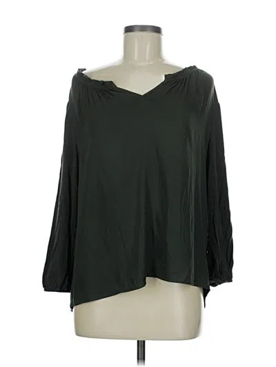 Pre-owned Chico's Long Sleeve Blouse In Black