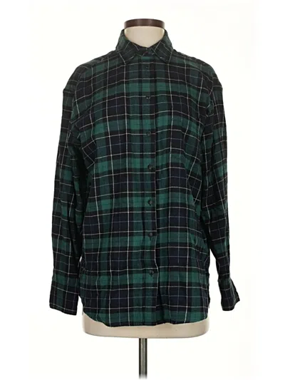 Pre-owned Gap Long Sleeve Button Down Shirt In Green