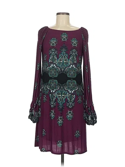 Pre-owned Laundry By Shelli Segal Cocktail Dress In Burgundy