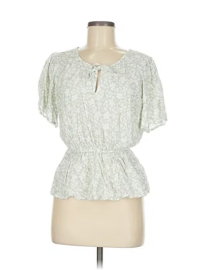 Pre-owned Abercrombie & Fitch Short Sleeve Blouse In Green