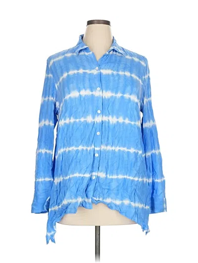 Pre-owned Jones New York Long Sleeve Button Down Shirt In Blue