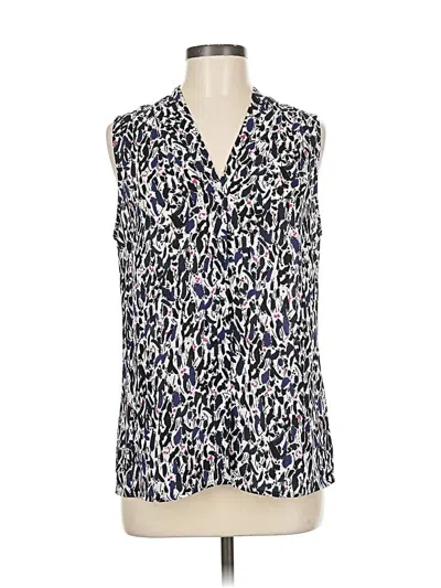 Pre-owned Nic + Zoe Sleeveless Blouse In Blue