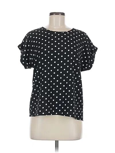 Pre-owned Assorted Brands Short Sleeve Blouse In Black