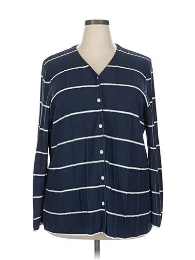 Pre-owned Cj Banks Cardigan Sweater In Blue