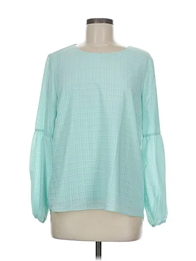 Pre-owned Investments Long Sleeve Blouse In Blue