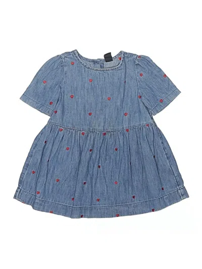 Pre-owned Gap Kids' Short Sleeve Top Blue Ruffles Neckline Tops