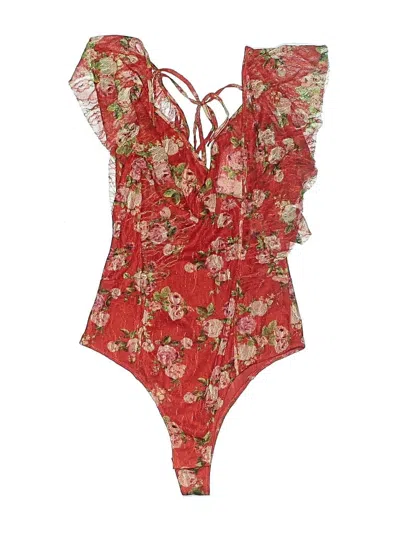 Pre-owned Bcbgmaxazria Bodysuit In Red