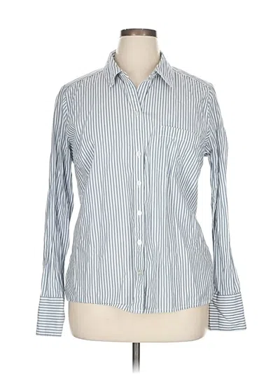 Pre-owned Abercrombie & Fitch Long Sleeve Button Down Shirt In Blue