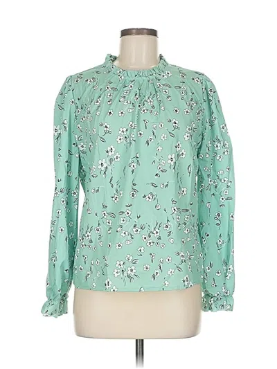 Pre-owned Unbranded Long Sleeve Blouse In Green