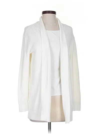 Pre-owned Club Monaco Cardigan Sweater In White