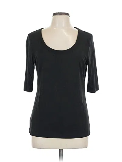 Pre-owned Ann Taylor 3/4 Sleeve T-shirt In Black