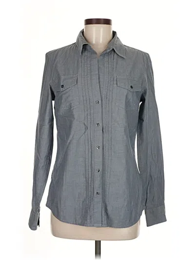Pre-owned Banana Republic Long Sleeve Button Down Shirt In Gray