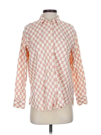 Pre-owned Madewell Long Sleeve Blouse In Orange