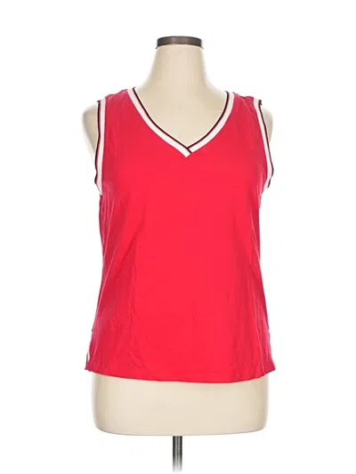 Pre-owned Tranquility By Soma Tank Top Red Halter Neckline Tops