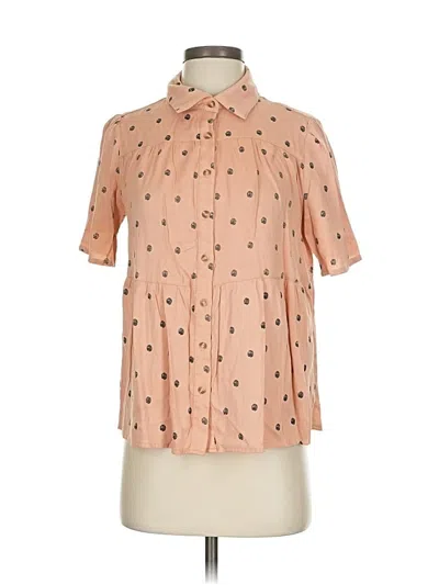 Pre-owned Polagram Short Sleeve Blouse In Orange