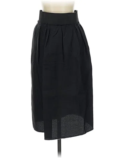 Pre-owned Lanvin Silk Skirt In Black