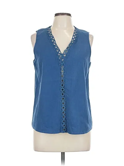 Pre-owned Emery Rose Sleeveless Blouse In Blue