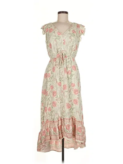 Pre-owned Kindred Casual Dress In White