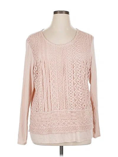 Pre-owned Chico's Long Sleeve Blouse In Pink