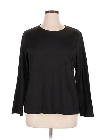 Pre-owned Chico's 3/4 Sleeve T-shirt In Black
