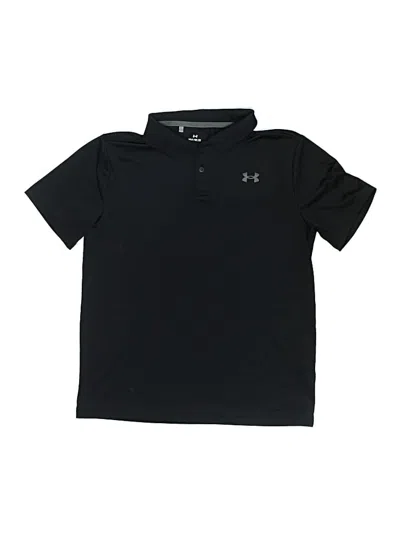 Pre-owned Under Armour Kids' Short Sleeve Polo Shirt In Black