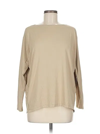 Pre-owned Lululemon Athletica 3/4 Sleeve T-shirt In Brown