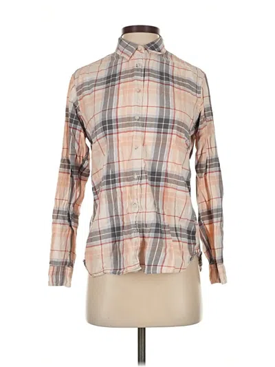 Pre-owned Uniqlo Long Sleeve Blouse In Brown