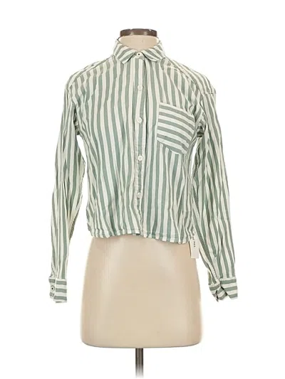 Pre-owned Abercrombie & Fitch Long Sleeve Blouse In Green