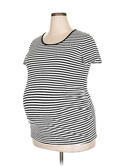 Pre-owned Belle + Sky Short Sleeve T-shirt In White