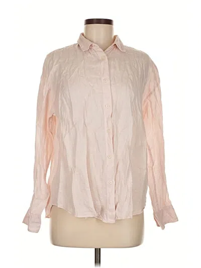 Pre-owned Uniqlo Long Sleeve Button Down Shirt In Pink