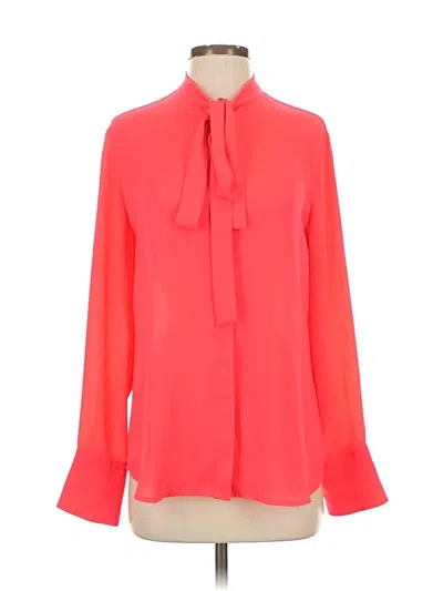 Pre-owned Banana Republic Long Sleeve Blouse In Red