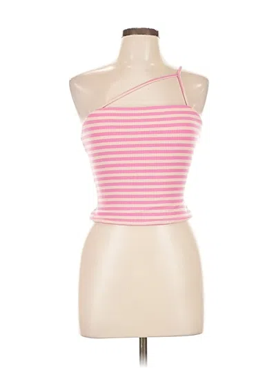 Pre-owned Afrm Tank Top Pink Strapless Neckline Tops